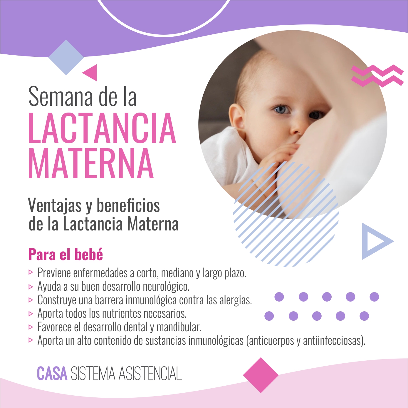 Ventajas y Beneficios para el bebé